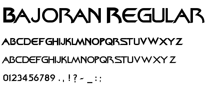 Bajoran Regular font